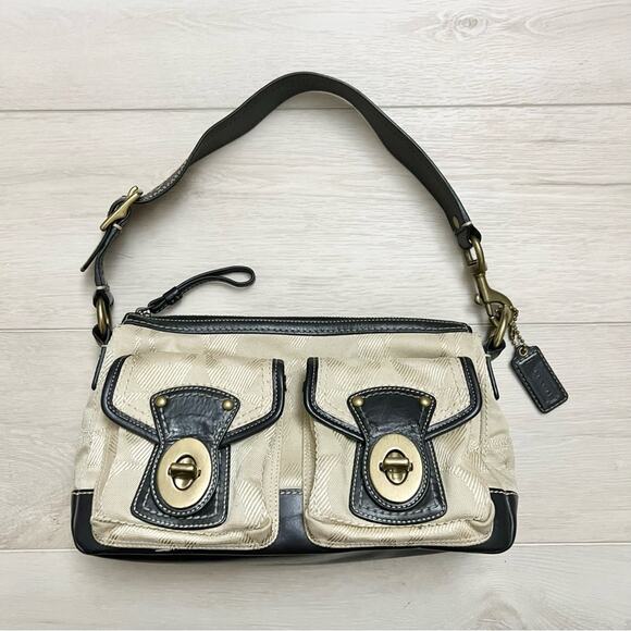 Vintage Y2K Coach Legacy Shoulder Bag Turnlock Pockets | Style F13102 - Picture 1 of 5